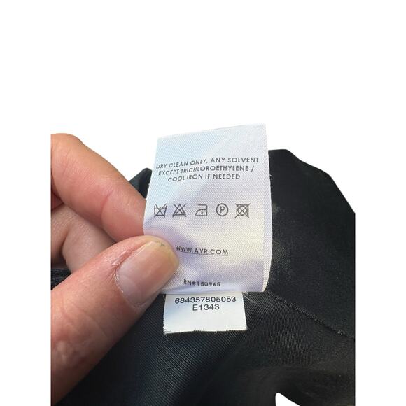 AYR The Coup Navy 100% Linen Notched Open Front Blazer Jacket - 0 - Picture 10 of 10